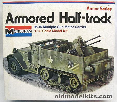 Monogram 1/35 Armored Half-Track With Diorama Instructions - M-13 Multiple Gun Motor Carrier - With 11 Figures, 8215-0200 plastic model kit